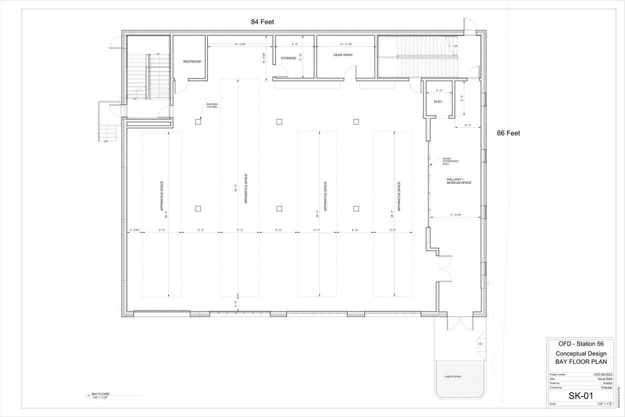 First floor apparatus bay plan